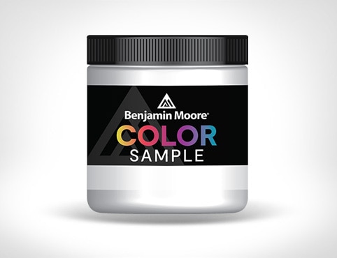 A Benjamin Moore paint color sample. A Benjamin Moore paint color sample.